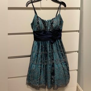 Blue glitter dress